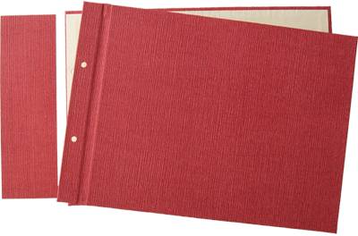 Bucheinband DIN A4 quer mit Buchrücken in Einbandfarbe (Sonderzubehör)