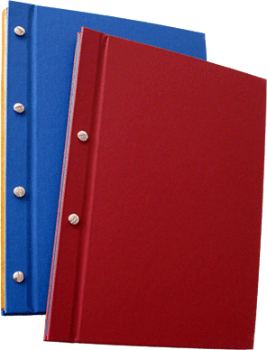 Schraubbindung Hardcover mit 2 und 4 Buchschrauben